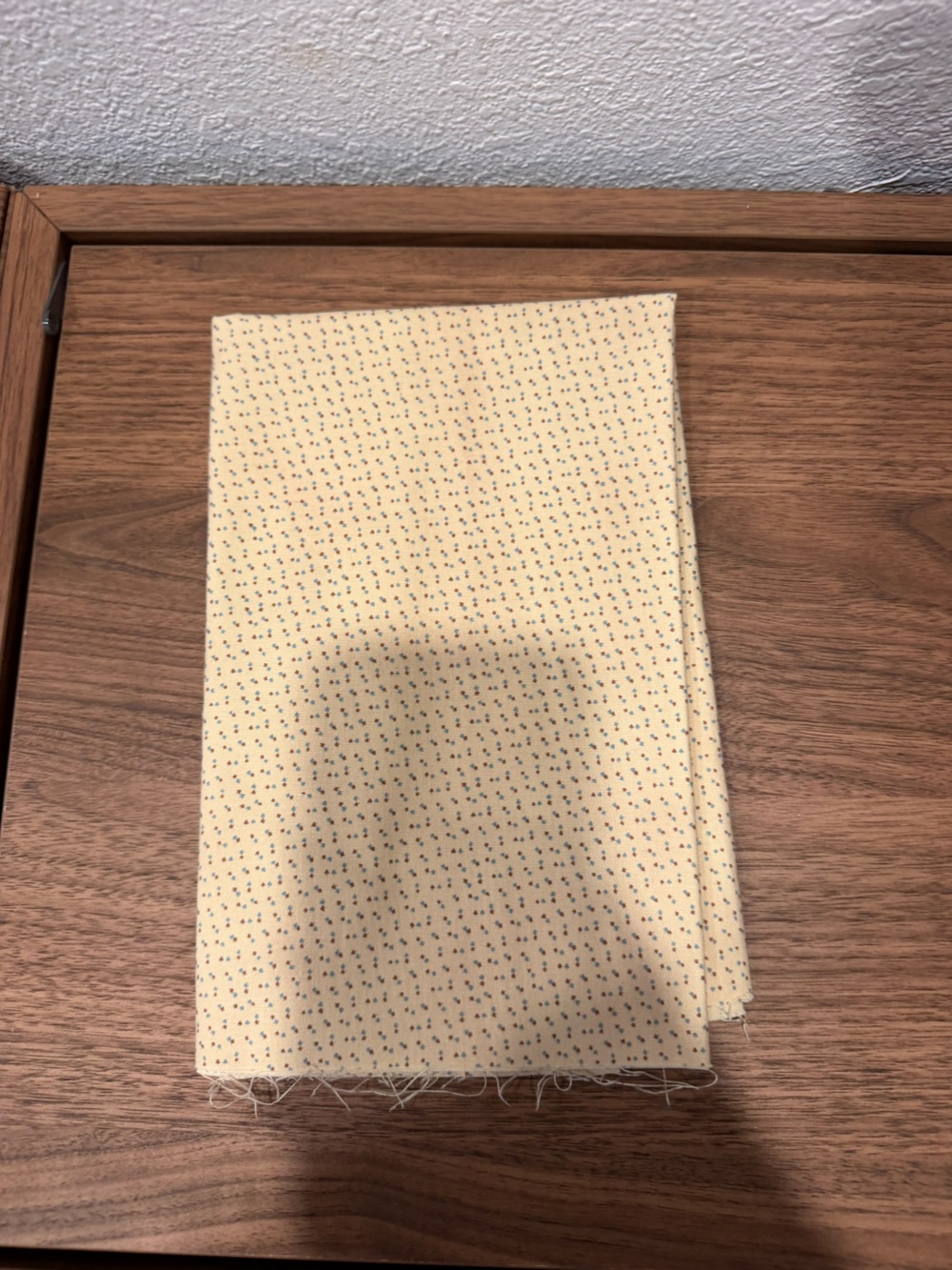 Yellow Blue Brown Cotton Fabric